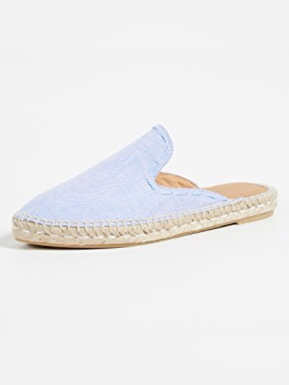 Matt Bernson SMYL Chambray Mules Espadrilles Baby Blue Canvas Size 9 Women’s